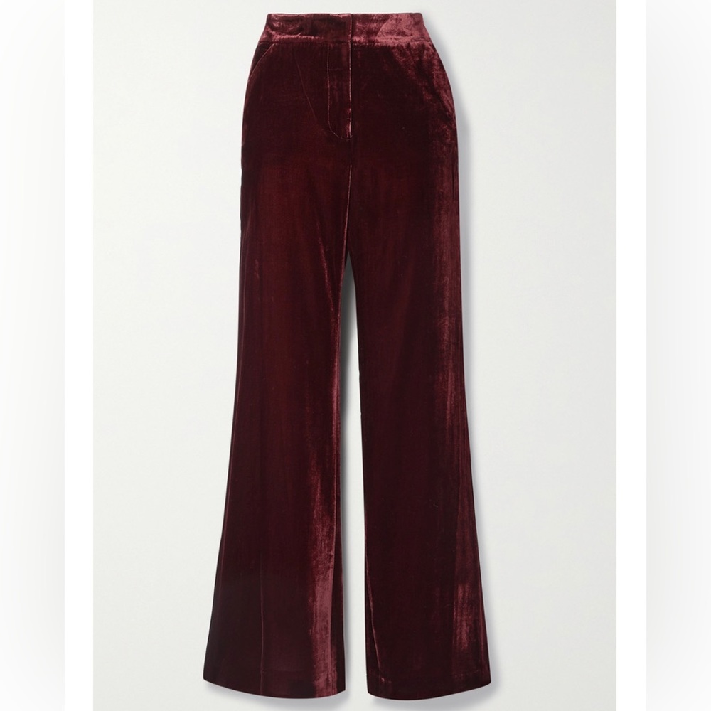 Veronica Beard Lebone velvet flared pant - Size 6